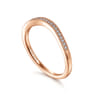 14K Rose Gold Matching Diamond Wedding Band - 0.05 ct