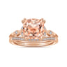 14K Rose Gold Matching Diamond Wedding Band - 0.05 ct
