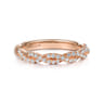 14K Rose Gold Matching Diamond Wedding Band - 0.37 ct