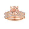14K Rose Gold Matching Diamond Wedding Band - 0.37 ct