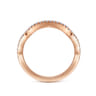 14K Rose Gold Matching Diamond Wedding Band - 0.14 ct