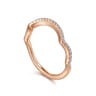 14K Rose Gold Matching Diamond Wedding Band - 0.14 ct