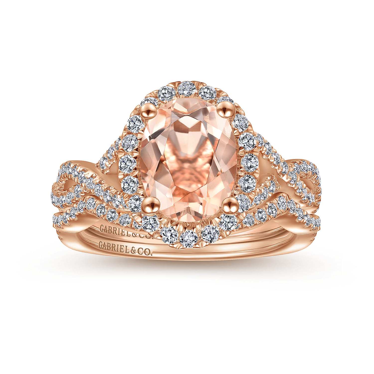 14K Rose Gold Matching Diamond Wedding Band - 0.14 ct - Shot 4