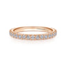14K Rose Gold Matching Diamond Wedding Band - 0.3 ct