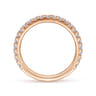 14K Rose Gold Matching Diamond Wedding Band - 0.3 ct