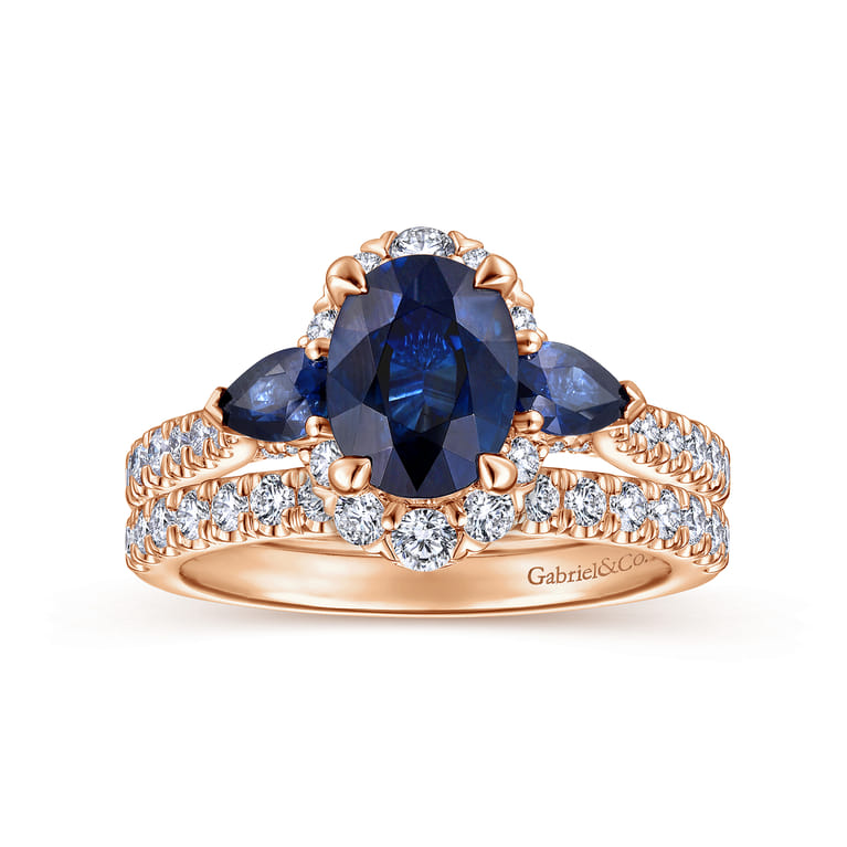 14K Rose Gold Matching Diamond Wedding Band - 0.3 ct - Shot 4