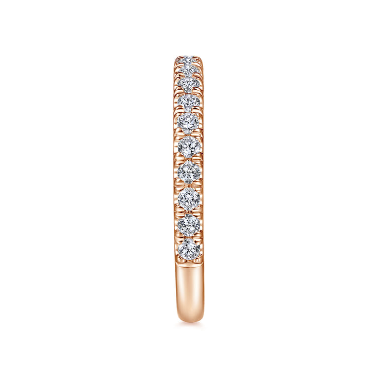 14K Rose Gold Matching Diamond Wedding Band - 0.3 ct - Shot 5