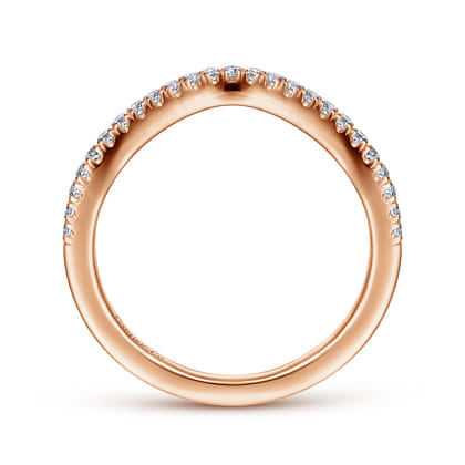 14K Rose Gold Matching Diamond Wedding Band