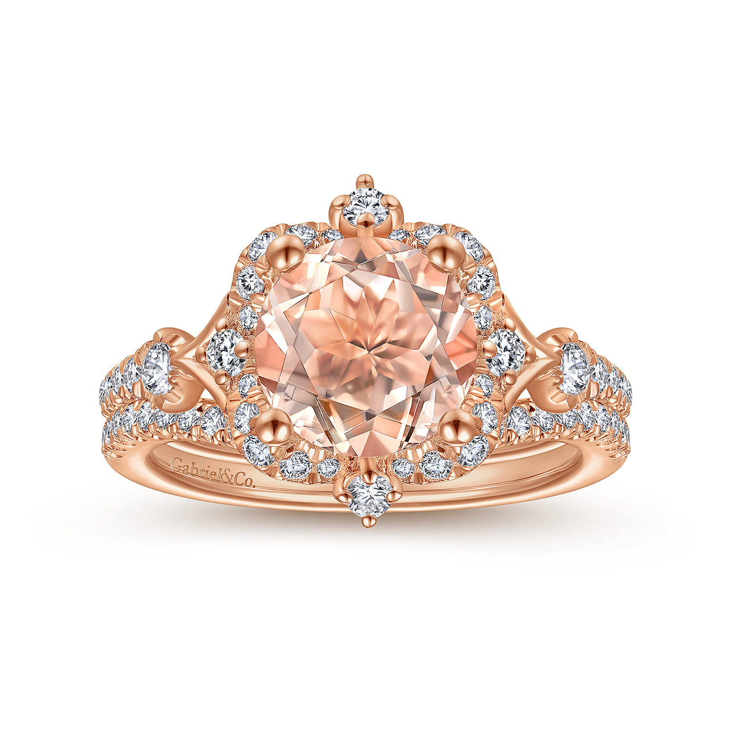 14K Rose Gold Matching Diamond Wedding Band - 0.16 ct - Shot 4