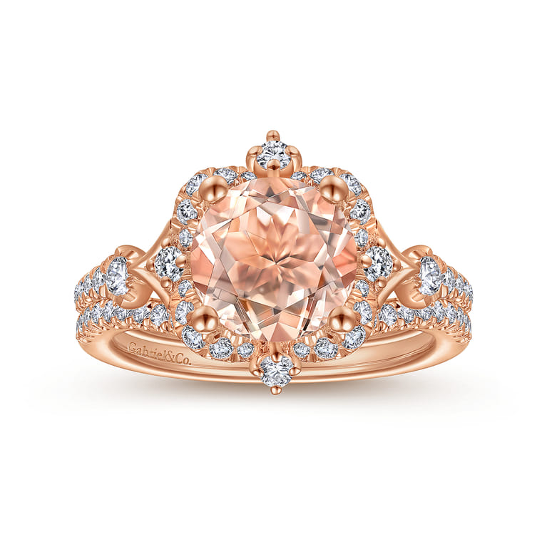 14K Rose Gold Matching Diamond Wedding Band - 0.16 ct - Shot 4