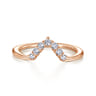 14K Rose Gold Matching Diamond Wedding Band - 0.2 ct