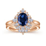 14K Rose Gold Matching Diamond Wedding Band - 0.2 ct