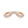 14K Rose Gold Matching Diamond Wedding Band - 0.18 ct