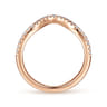 14K Rose Gold Matching Diamond Wedding Band - 0.18 ct