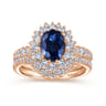 14K Rose Gold Matching Diamond Wedding Band - 0.18 ct