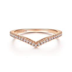 14K Rose Gold Matching Diamond Wedding Band