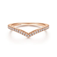 14K Rose Gold Matching Diamond Wedding Band