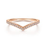 14K Rose Gold Matching Diamond Wedding Band - 0.13 ct