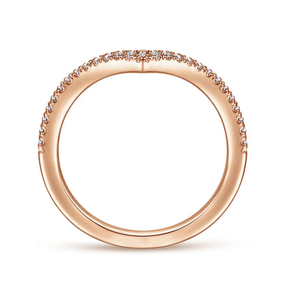 14K Rose Gold Matching Diamond Wedding Band