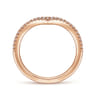 14K Rose Gold Matching Diamond Wedding Band - 0.13 ct