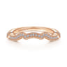 14K Rose Gold Matching Diamond Wedding Band - 0.08 ct