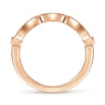 14K Rose Gold Matching Diamond Wedding Band - 0.08 ct