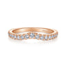 14K Rose Gold Matching Diamond Wedding Band - 0.26 ct