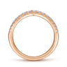 14K Rose Gold Matching Diamond Wedding Band - 0.26 ct