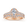 14K Rose Gold Matching Diamond Wedding Band - 0.26 ct