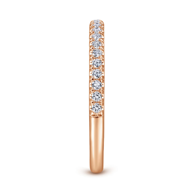 14K Rose Gold Matching Diamond Wedding Band - 0.17 ct - Shot 5