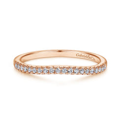 14K Rose Gold Matching Diamond Wedding Band