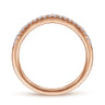 14K Rose Gold Matching Diamond Wedding Band - 0.13 ct