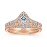 14K Rose Gold Matching Diamond Wedding Band - 0.13 ct