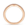 14K Rose Gold Matching Diamond Wedding Band - 0.13 ct
