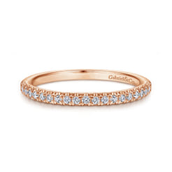 14K Rose Gold Matching Diamond Wedding Band