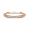 14K Rose Gold Matching Diamond Wedding Band - 0.17 ct