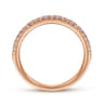 14K Rose Gold Matching Diamond Wedding Band - 0.17 ct