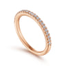 14K Rose Gold Matching Diamond Wedding Band - 0.17 ct