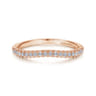 14K Rose Gold Matching Diamond Wedding Band - 0.17 ct