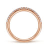 14K Rose Gold Matching Diamond Wedding Band - 0.17 ct