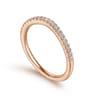 14K Rose Gold Matching Diamond Wedding Band - 0.17 ct