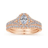 14K Rose Gold Matching Diamond Wedding Band - 0.17 ct