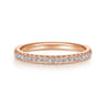 14K Rose Gold Matching Diamond Wedding Band - 0.14 ct