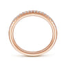 14K Rose Gold Matching Diamond Wedding Band - 0.14 ct