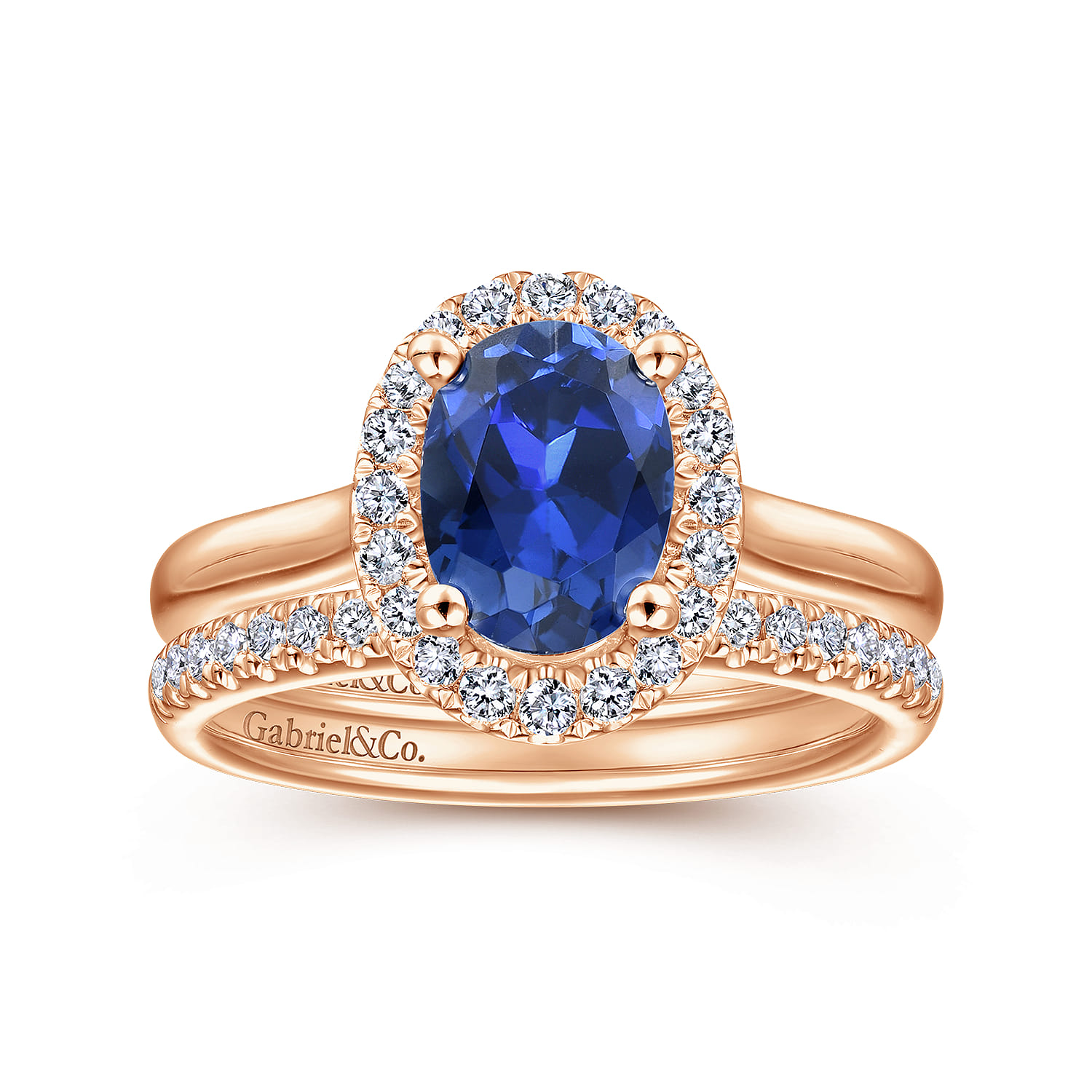 14K Rose Gold Matching Diamond Wedding Band - 0.14 ct - Shot 4