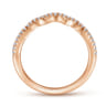 14K Rose Gold Matching Diamond Wedding Band - 0.14 ct