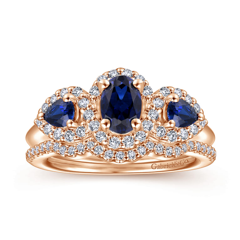 14K Rose Gold Matching Diamond Wedding Band - 0.14 ct - Shot 4