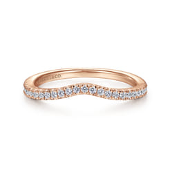 14K Rose Gold Matching Diamond Wedding Band