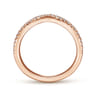14K Rose Gold Matching Diamond Wedding Band - 0.18 ct