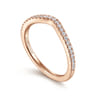 14K Rose Gold Matching Diamond Wedding Band - 0.18 ct